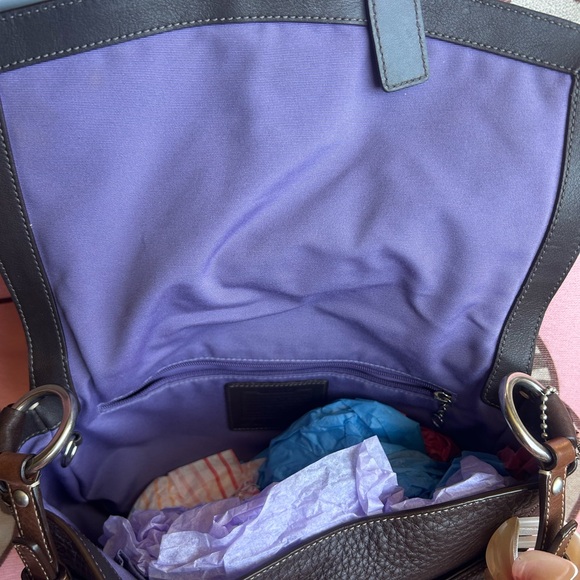 Gorgeous vintage Coach Chelsea brown pebbled leather shoulder bag F10893 - Picture 13 of 13